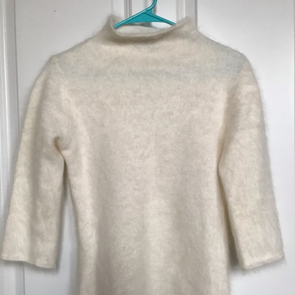 Zara ivory Angora mock turtleneck.  Sz Small.